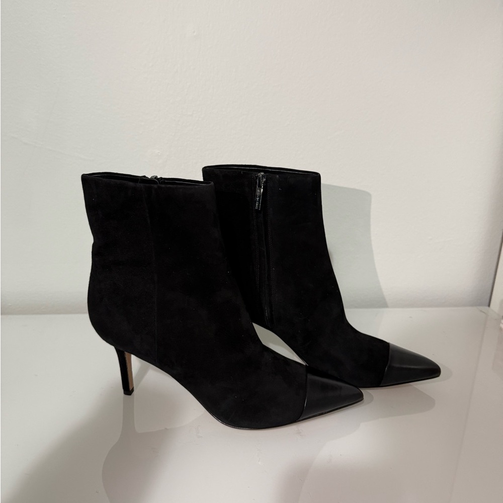Veronica Beard Lisa Suede Cap Toe Boots - Picture 5 of 8